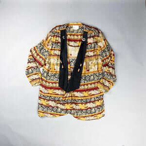 Vintage Southwestern Patterned Women's Lightweight Blazer Jacket
